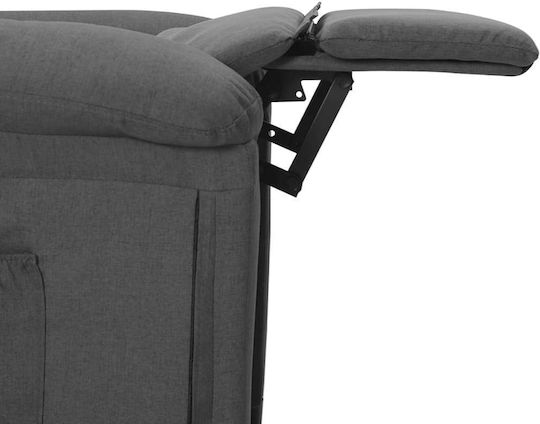 Relaxsessel mit Fußhocker Dark Grey 74x92x101.5cm