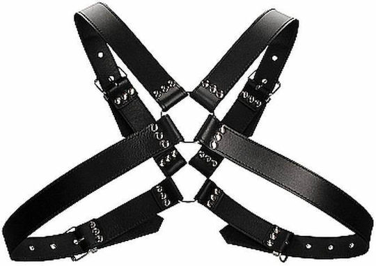 Shots Ouch Men's Large Buckle Harness Мъжки харнес Black