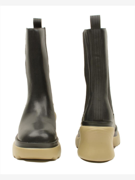 Serene Leather Women's Chelsea Boots with Medium Heel Black