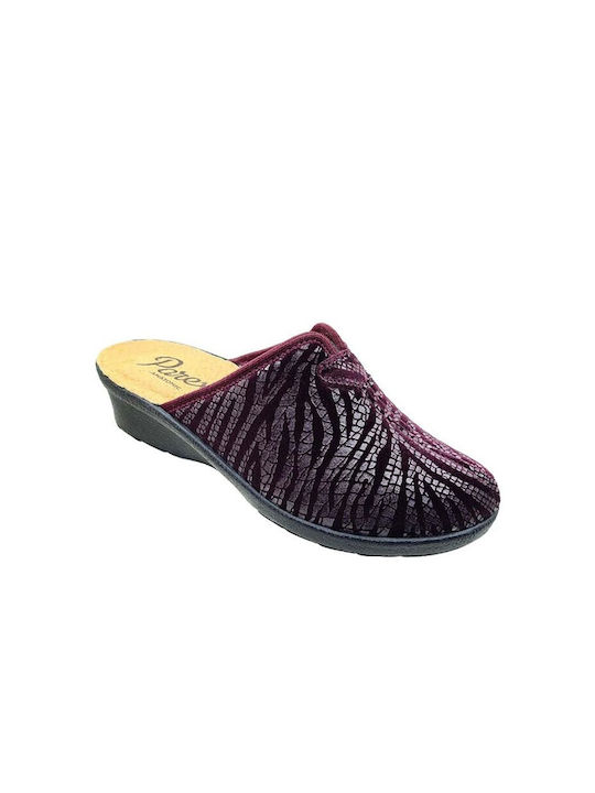 Parex Anatomic Women's Slippers In Burgundy Colour