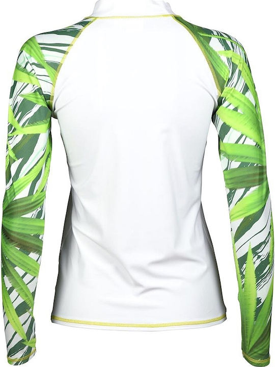 Arena Rash Vest Allover Women's Long Sleeve Sun Protection Shirt White