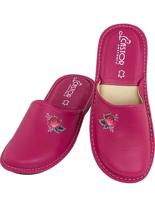 Anatomice Din Piele Papuci de Damă Fuchsia