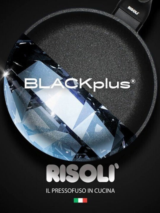 Risoli Blackplus Pan made of Cast Aluminum with Stone Coating Black 20cm