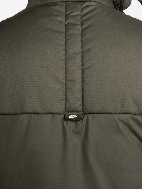 Sleeveless Jacket Puffer Khaki