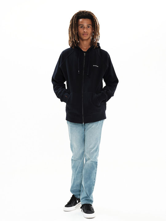 Cardigan With Hood Navy Blue