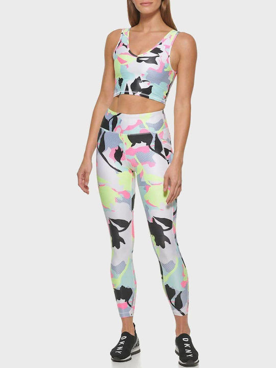 Γυναικείο Crop Top Αμάνικο με V Λαιμόκοψη Yellow/Blue/Pink