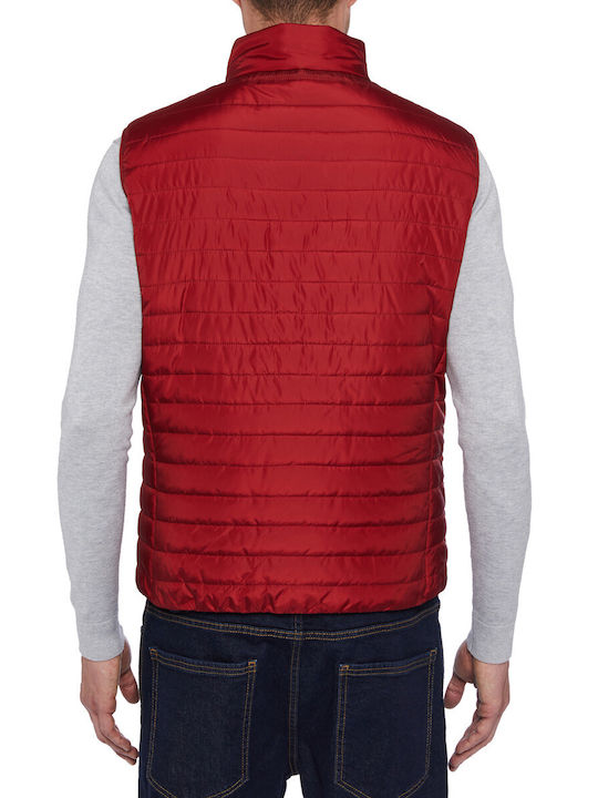 Geox Men's Sleeveless Puffer Jacket Red