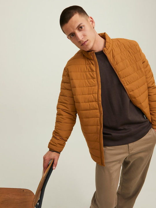 Jacket Puffer Windproof Tabac Brown