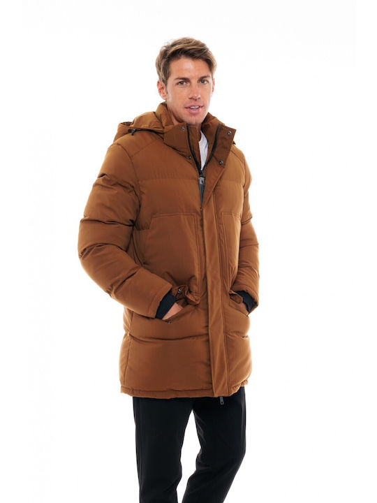 Splendid Men's Winter Puffer Jacket Camel