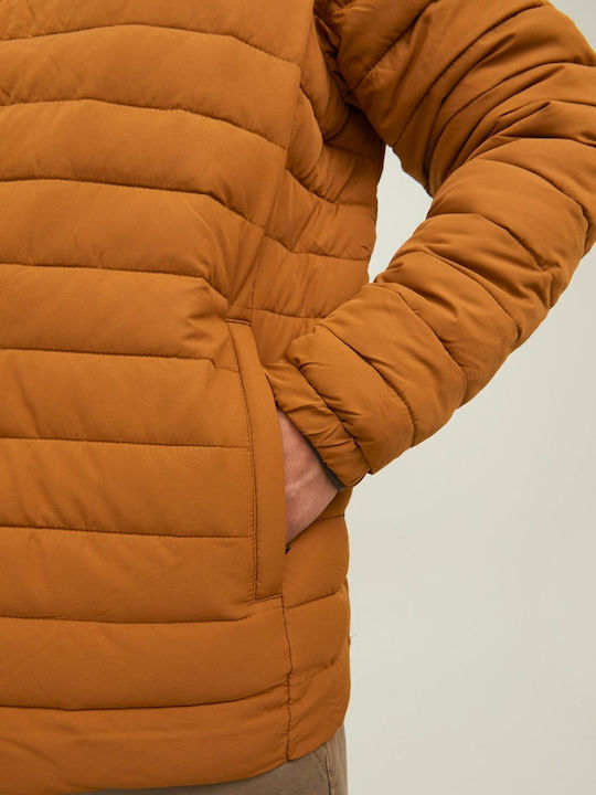 Jacket Puffer Windproof Tabac Brown