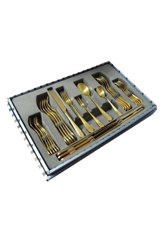 Dinox Nis Σετ Μαχαιροπίρουνα Gold Matte 30τμχ