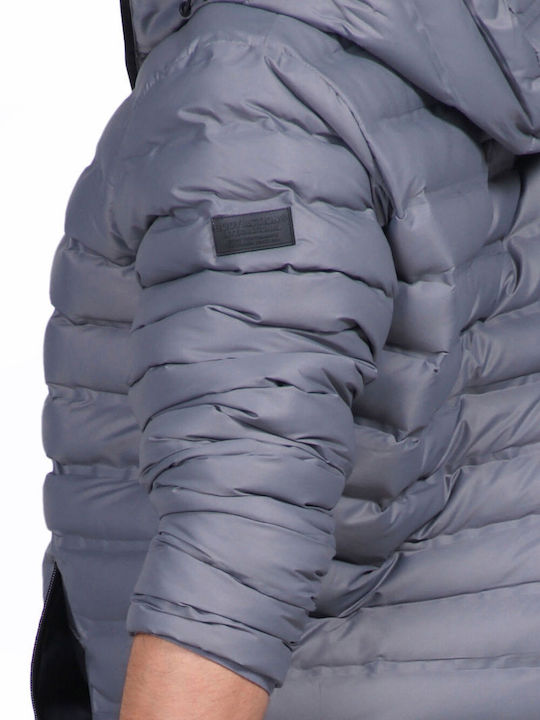 Зимно Мъжко Яке Puffer Сиво