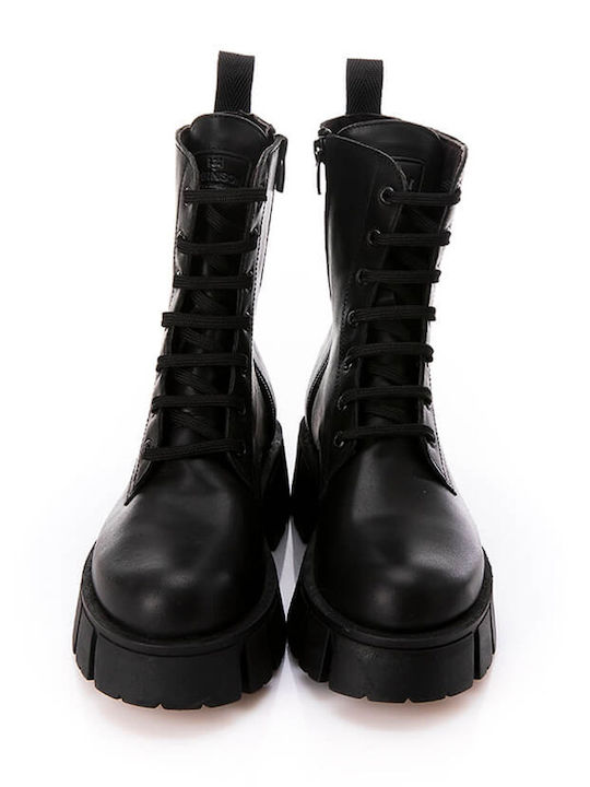 Leather Women's Ankle Boots Black