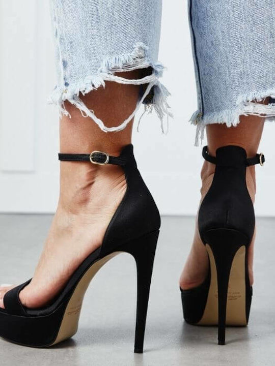 Fabric Sandals Black