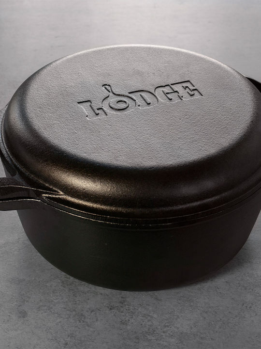 Lodge Chef Collection Dutch Oven Round Cast Iron 14.37x28.57cm 2pcs