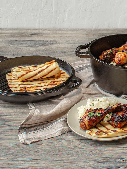 Lodge Chef Collection Dutch Oven Round Cast Iron 14.37x28.57cm 2pcs