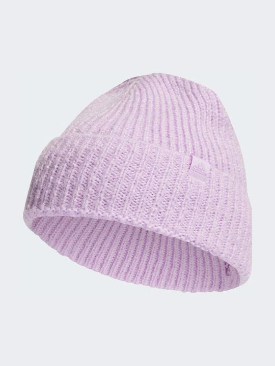 Beanie Beanie Knitted in Lilac color