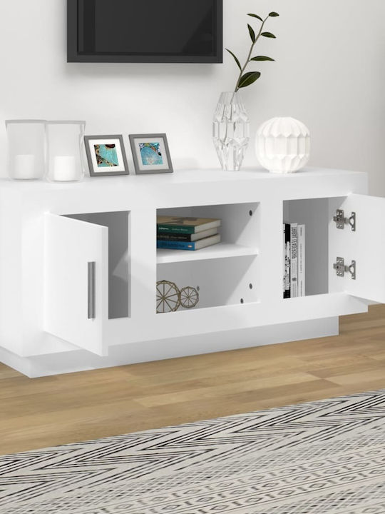 TV-Ständer Weiß M102xP35xH45cm
