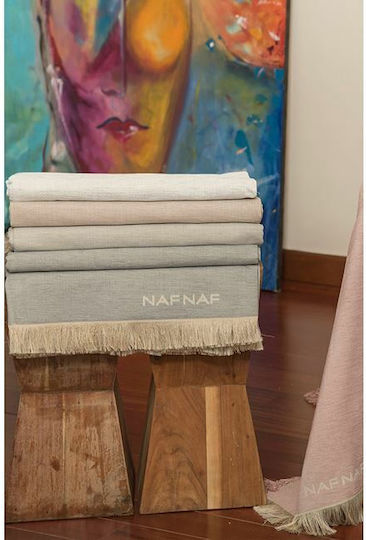 Naf Naf 358/135 Ριχτάρι Πολυθρόνας Chenille 180x180εκ. Dark Beige