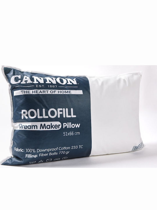 Cannon Rollofill Dream Maker Bed Pillow Ballfiber Anatomic 51x66cm