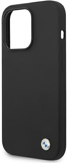 BMW Metal Logo Back Cover Plastic Negru (iPhone 14 Pro Max)
