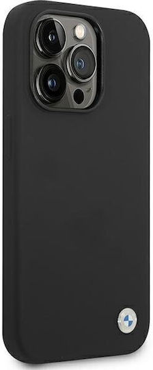 BMW Metal Logo Back Cover Plastic Negru (iPhone 14 Pro Max)