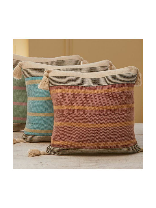 Synchronia Sofa Cushion Malabar Made of 100% Cotton Mint 50x50cm