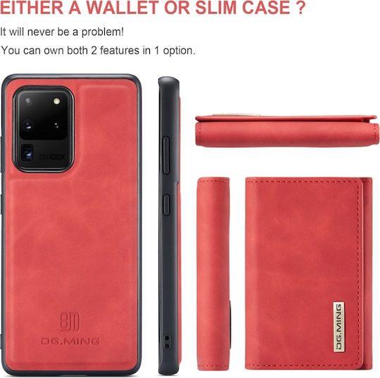 DG.MING M1 Wallet Δερματίνης Κόκκινο (Galaxy S20 Ultra)