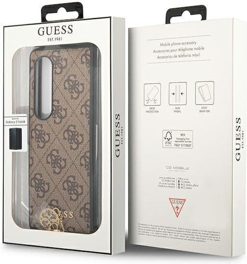 Guess Задна корица Пластмаса Кафяв (Galaxy Z Fold4)