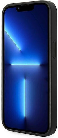 Guess Saffiano Strap Back Cover Δερματίνης / Σιλικόνης Μαύρο (iPhone 14 Plus)