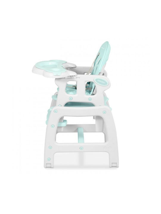Ricokids Sinco Καρεκλάκι Φαγητού 5 in 1 με Ρυθμιζόμενο Ύψος Τιρκουάζ