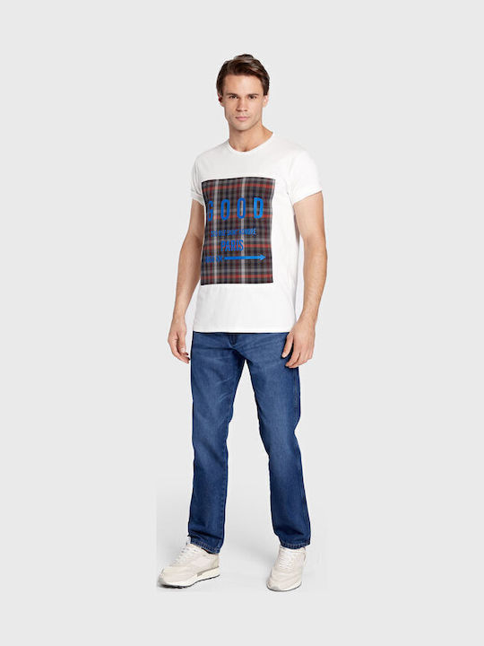 Greensboro 803 Pantaloni Jeans pentru Bărbați Elastic cu Croială Regular Straight Albastru