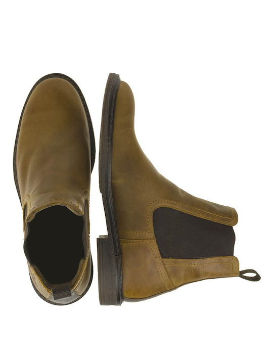 Piele Tabac maro Ghete Chelsea
