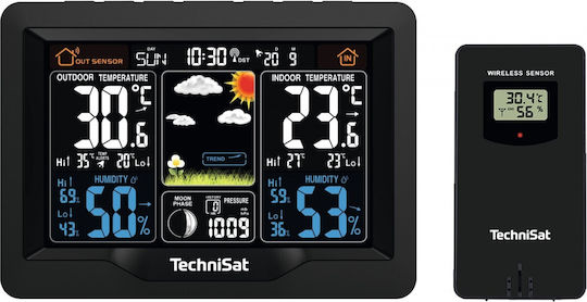Technisat Imeteo X1 76-4965-00 Drahtlos Wetterstation Analog Wandmontiert Schwarz Technisat Imeteo X1 76-4965-00 Drahtlos Wetterstation Analog Wandmontiert Schwarz