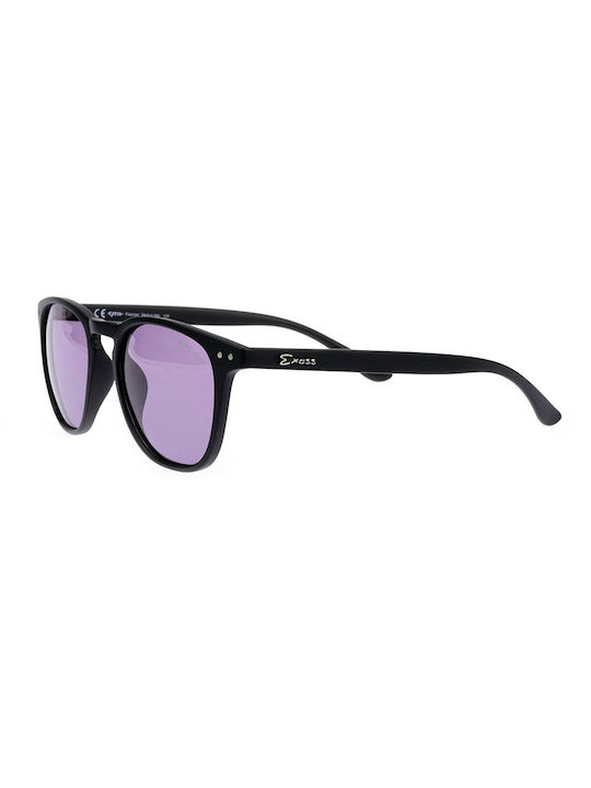 Exess Women's Sunglasses with Black Plastic Frame and Purple Polarized Lens 3-2163 1237 WS