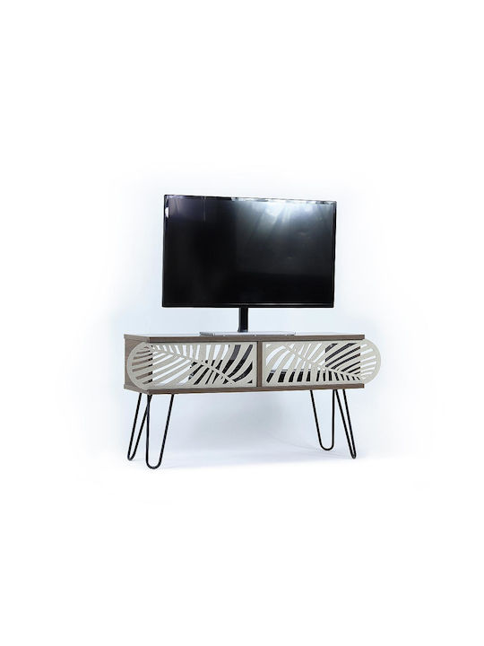 TV Stand Wooden Illia No 5 Walnut / Black L106xW30xH48cm