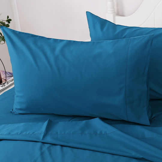 Beauty Home Σετ King Size 4τμχ 260x270+37εκ. με Λάστιχο Πετρόλ Beauty Home Σετ King Size 4τμχ 260x270+37εκ. με Λάστιχο Πετρόλ