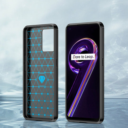 Hurtel Carbon Flexible Back Cover Σιλικόνης Μαύρο (Realme 9 / 9 Pro+)