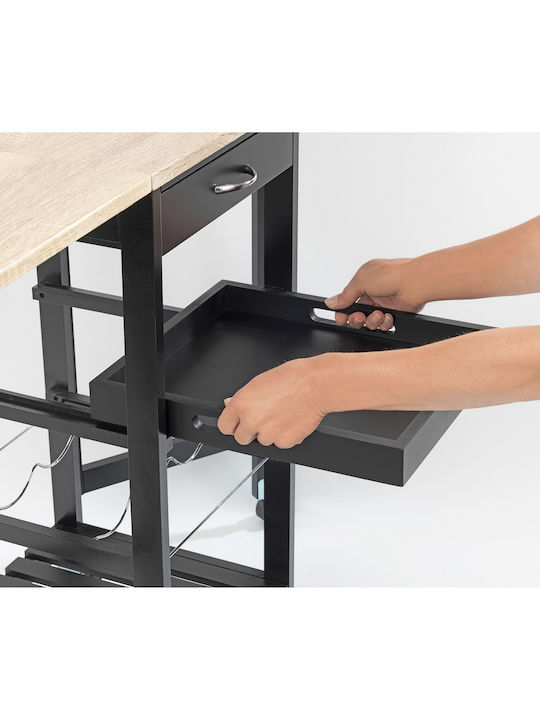 Wenko Freistehend Weinkeller Metallisch für 3 Flaschen Mehrfarbig 97x37x77εκ.
