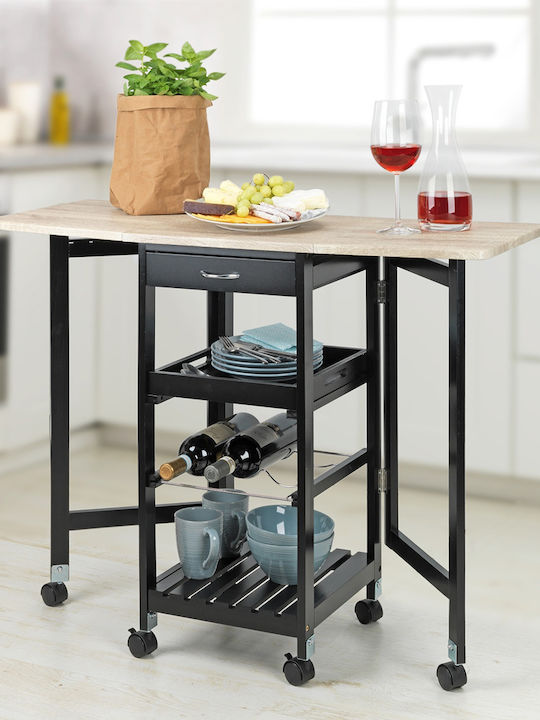 Wenko Freistehend Weinkeller Metallisch für 3 Flaschen Mehrfarbig 97x37x77εκ.