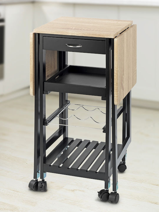 Wenko Freistehend Weinkeller Metallisch für 3 Flaschen Mehrfarbig 97x37x77εκ.