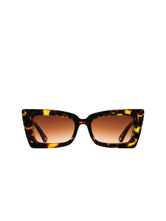 Taranto Sunglasses with Tartarooga Brown Tartaruga Plastic Frame and Brown Gradient Lens 03-2351-1