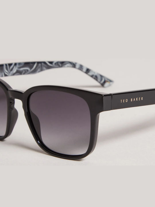 Ted Baker Sonnenbrillen mit Schwarz Rahmen und Schwarz Verlaufsfarbe Linse TB1635 001