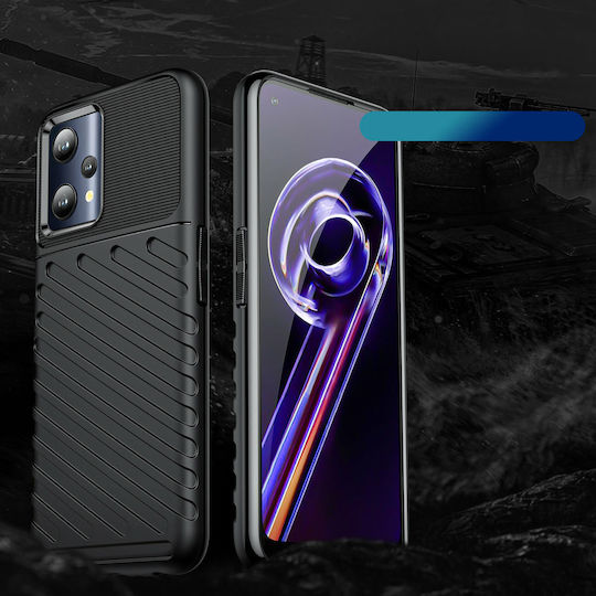 Hurtel Thunder Back Cover Σιλικόνης Μαύρο (Realme 9 5G / 9 Pro)