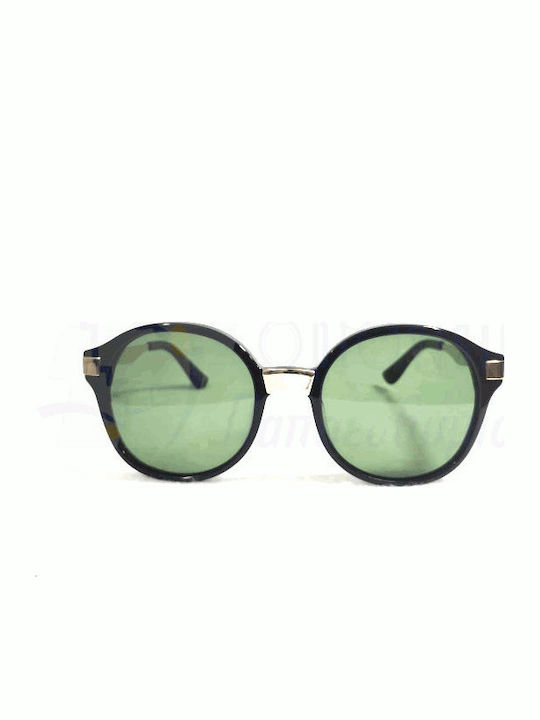 Rebecca Blu Sunglasses Μαύρα with Mixed Frame & Green Lens