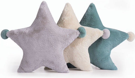 Nef-Nef Homeware Kids Decorative Pillow Baby Star Turquoise 45x45cm