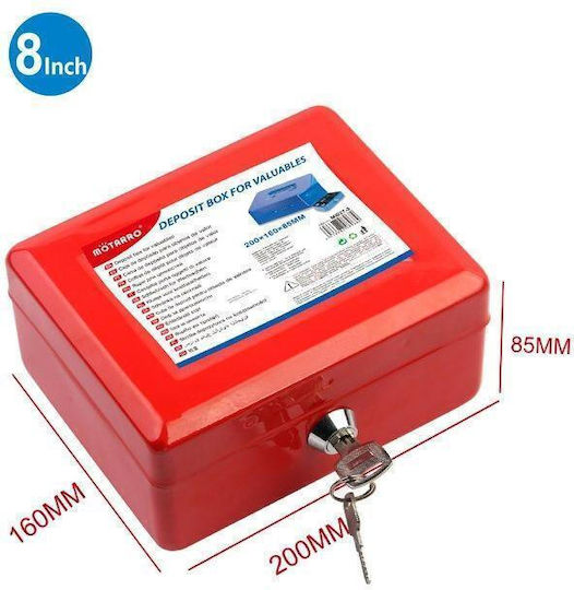 Motarro Κουтия за пари с ключ MI027-3 MI027-3 Червен