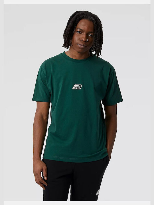 New Balance Essential Graphic T-shirt Bărbătesc cu Mânecă Scurtă Verde