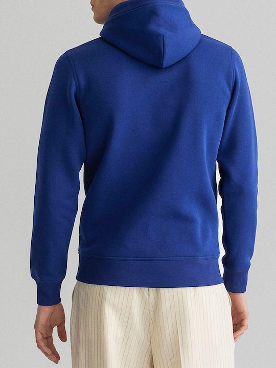 Gant Herren Sweatshirt mit Kapuze und Taschen Sandy Brown