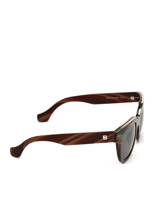 Balenciaga Damen Sonnenbrille mit Schwarz Kunststoff Gestell und Gray Linse